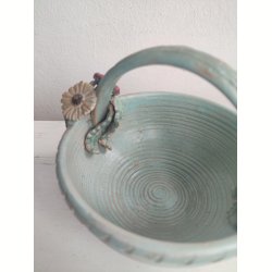 Keramiksk�l med blomsterfigurer, 1948-1956