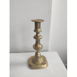 Lysestage af messing, 1850-1900