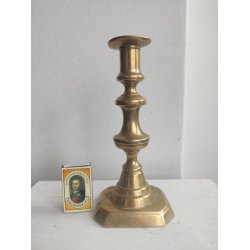 Lysestage af messing, 1850-1900