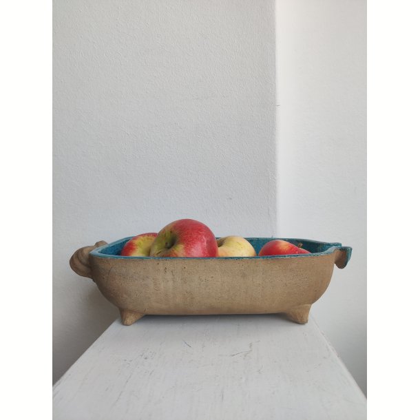 K�hler turkis gris, keramikfad af Nils K�hler