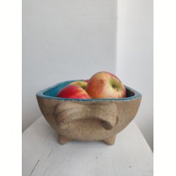 K�hler turkis gris, keramikfad af Nils K�hler