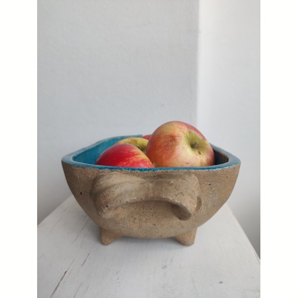 K�hler turkis gris, keramikfad af Nils K�hler