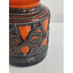 WG vase i orange og sort, fat lava