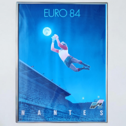 Fransk vintage fodboldplakat, UEFA Euro 84 
